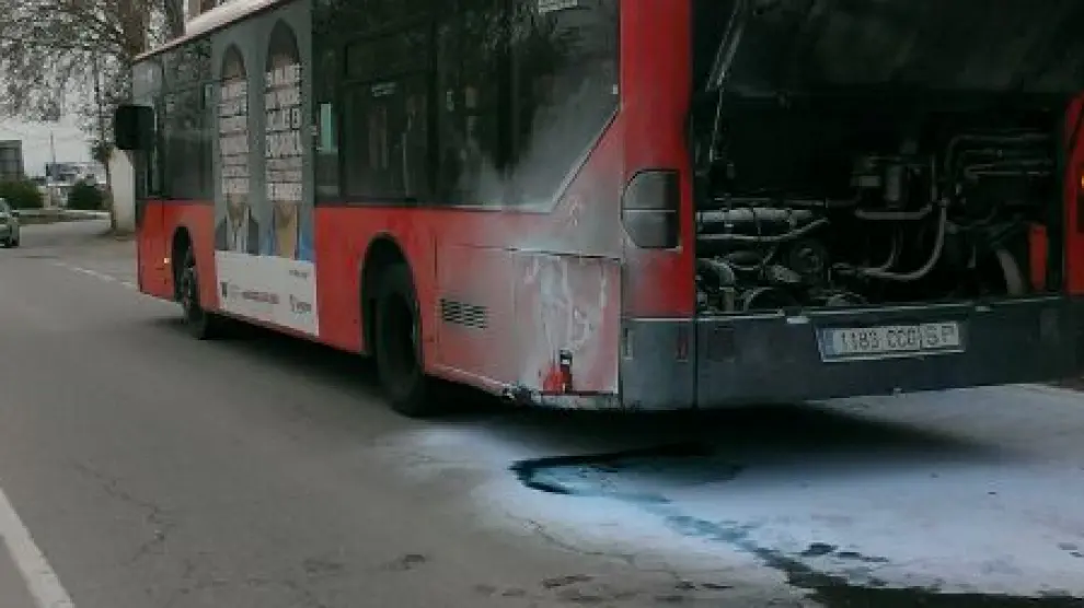 Incendio autobús en Zaragoza