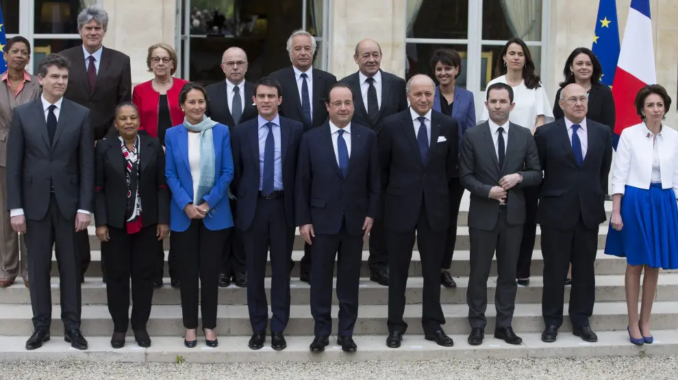 Foto de familia de los ministros franceses