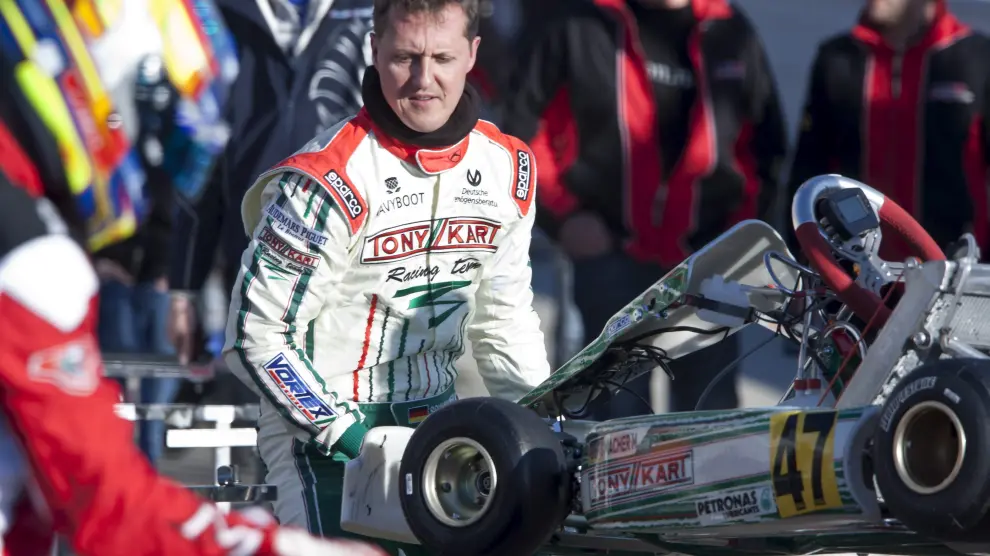 Michael Schumacher, en el circuito de Zuera