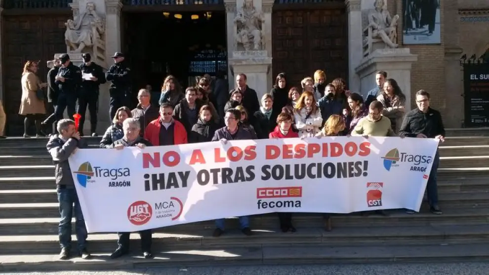 Trabajadores de Tragsa protestan por un despido colectivo