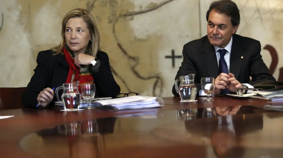 El presidente de la Generalitat, Artur Mas, y la vicepresidenta Joana Ortega