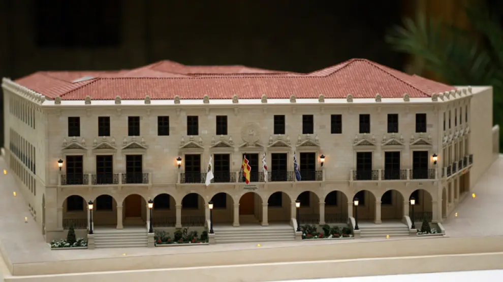 Maqueta del Ayuntamiento de Soria antes de su ampliación