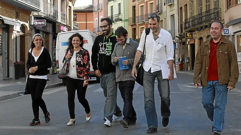 Mónica Sarasa, Ana Isabel Claver, Yeray Olivçan, Antonio Escartín, Miguel Ollés y Alfonso Piedrafita.