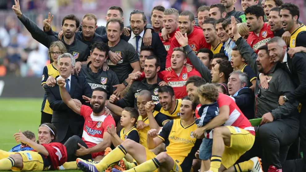 El Atlético celebra el título logrado