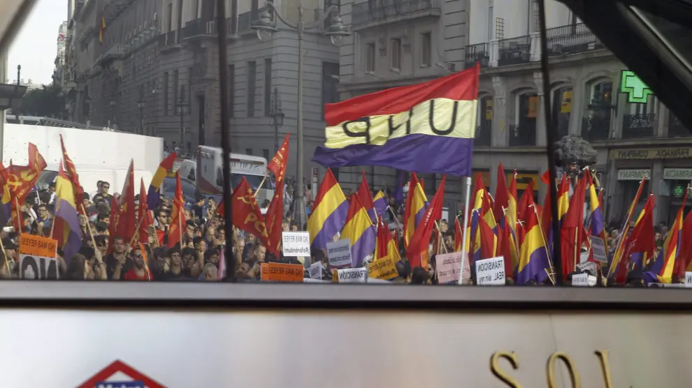 Manifestación republicana el pasado lunes en Madrid