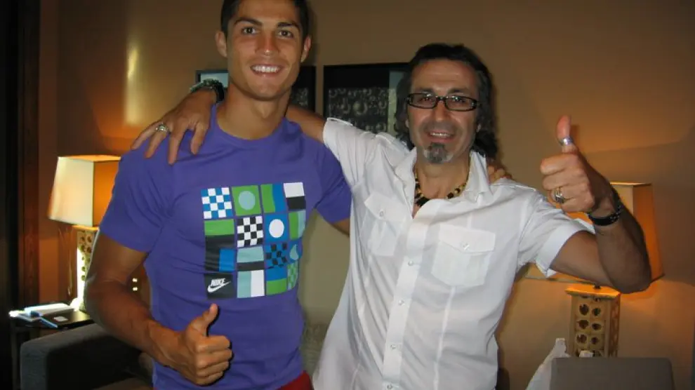 José Siero junto a Cristiano Ronaldo