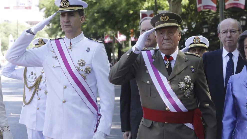 El rey Juan Carlos y el Príncipe de Asturias, al inicio del acto