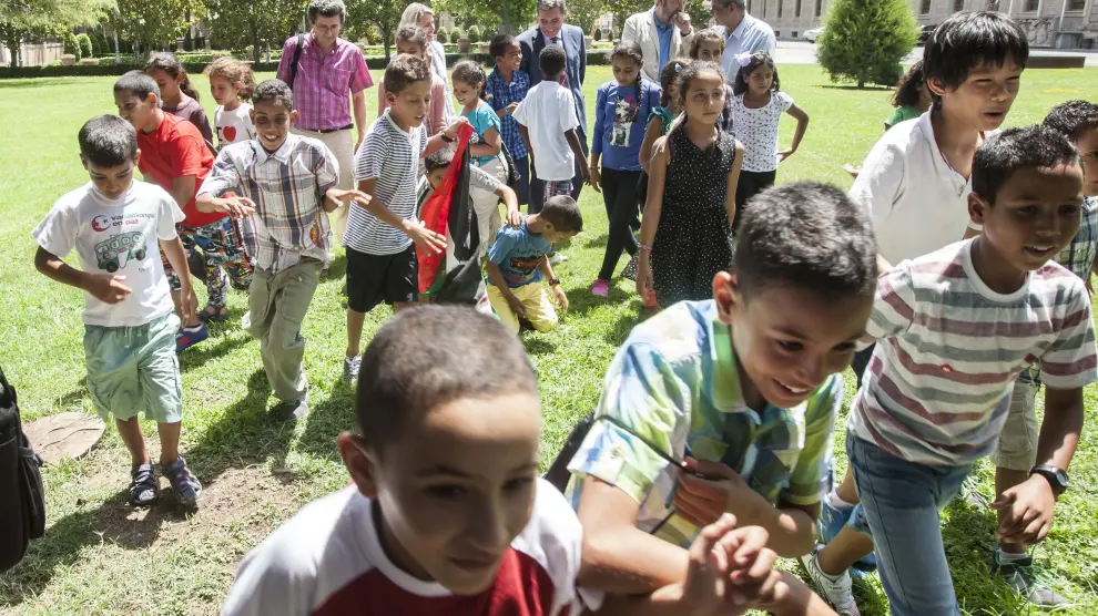 Niños saharauis en Zaragoza el verano pasado