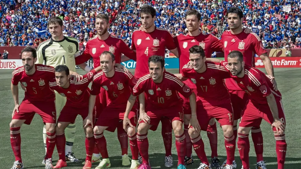 La selección española, antes de un amistoso