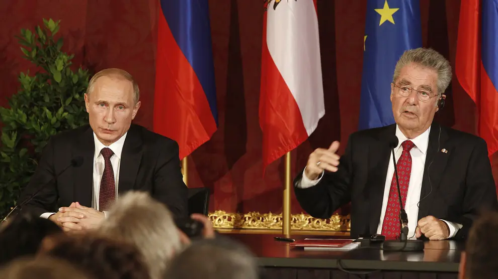 Putin, con el presidente de Austria, Heinz Fischer