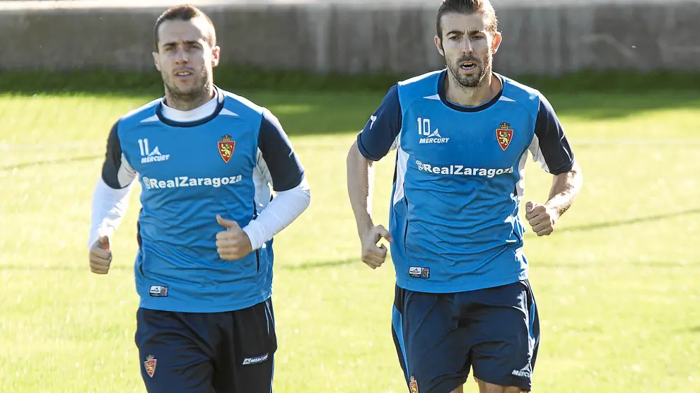 Álvaro y Luis García, dos de los futbolistas más caros del Real Zaragoza.