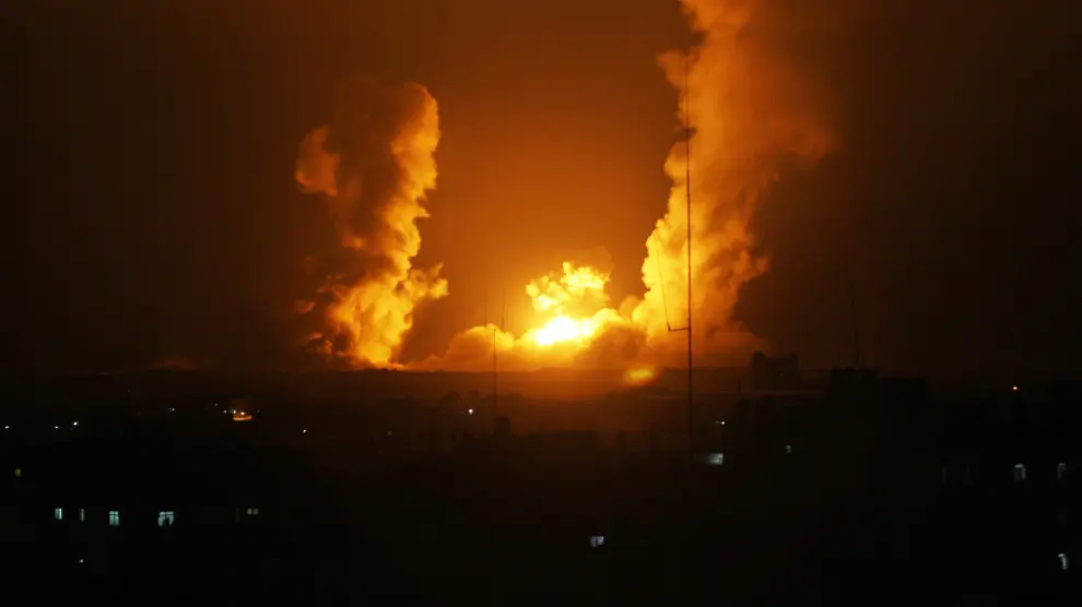 Uno de los bombardeos en la localidad gazatí de Rafah
