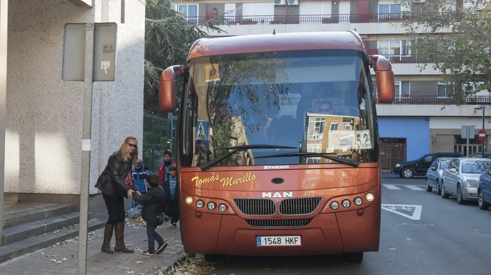 Autobús escolar en Zaragoza