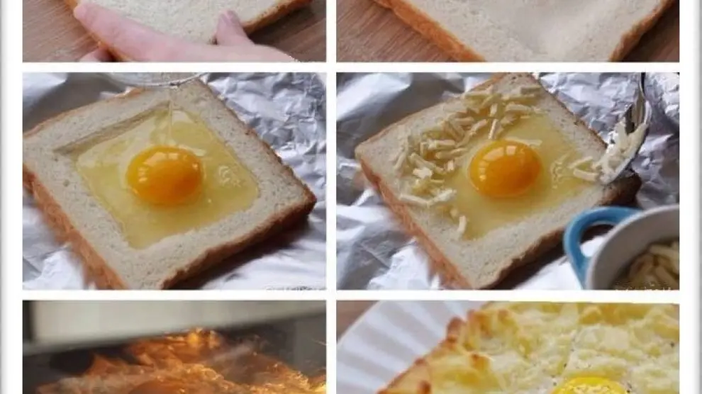 Tostada de huevo y queso