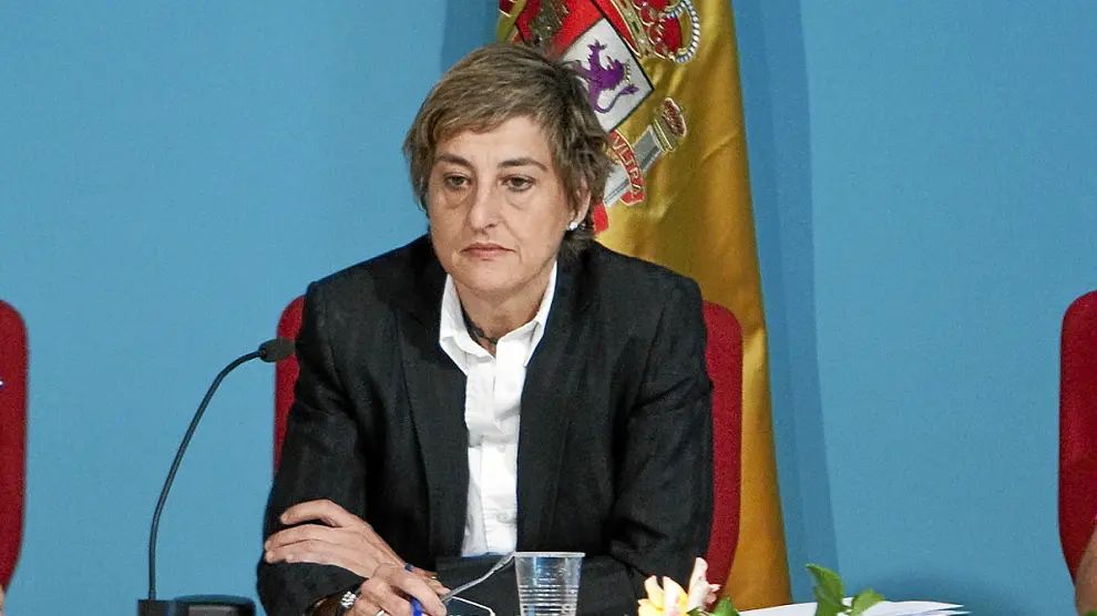 María Victoria Pinilla, durante su último pleno como alcaldesa de La Muela.