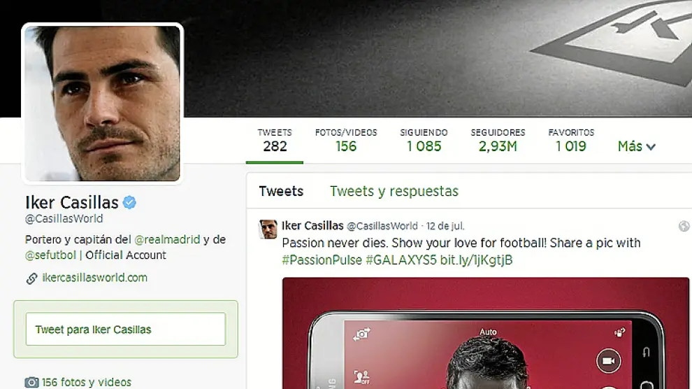 Iker Casillas es uno de los 50 twitteros más seguidos en España