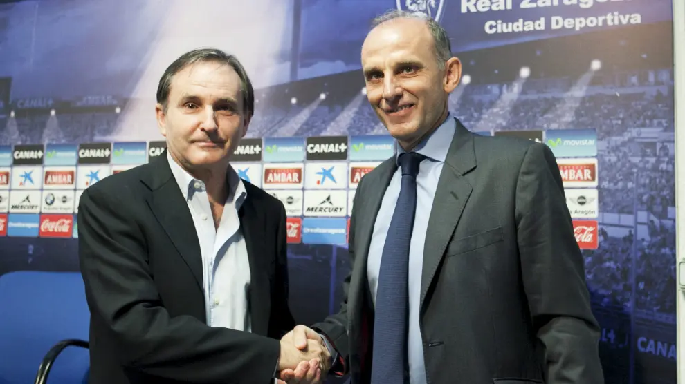 Iribarren y Martín González, responsables del área deportiva del Real Zaragoza