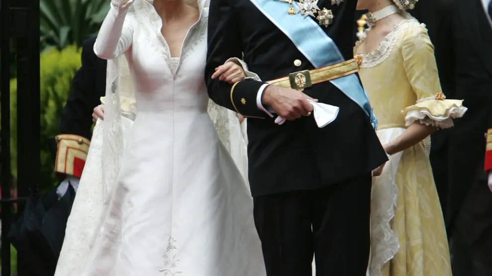 Pertegaz diseñó el vestido de novia de doña Letizia