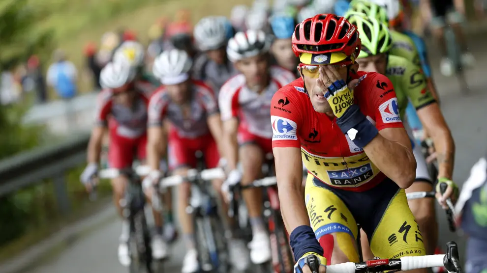 El ciclista madrileño del equipo Tinkoff Saxo, Alberto Contador