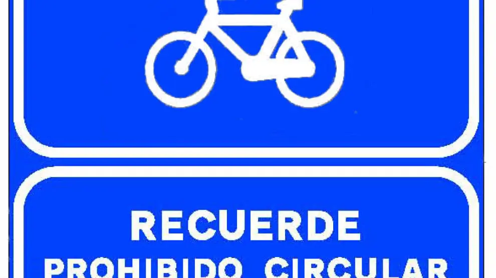 Señal de prohibición para bicicletas
