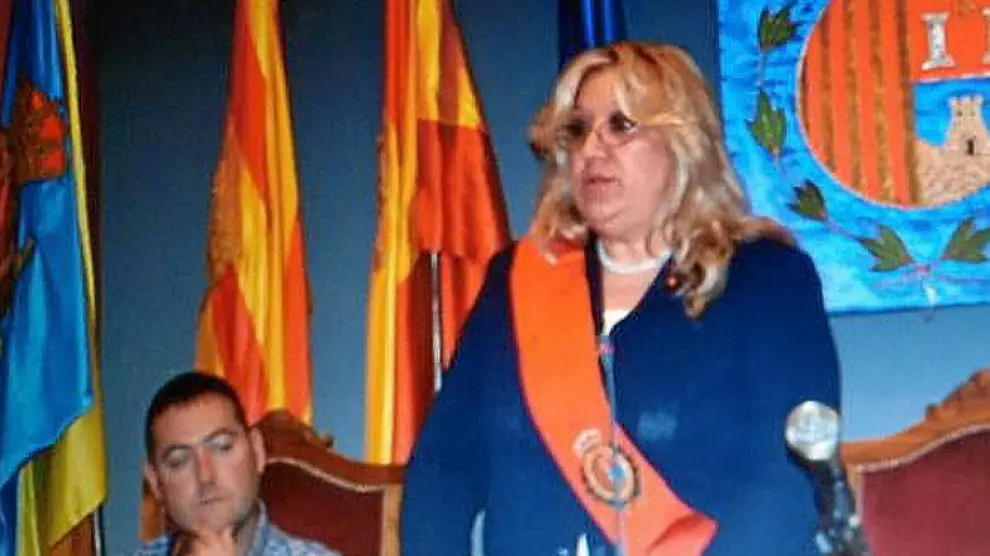 María Jesús Navarro, ayer, durante su discurso de investidura.