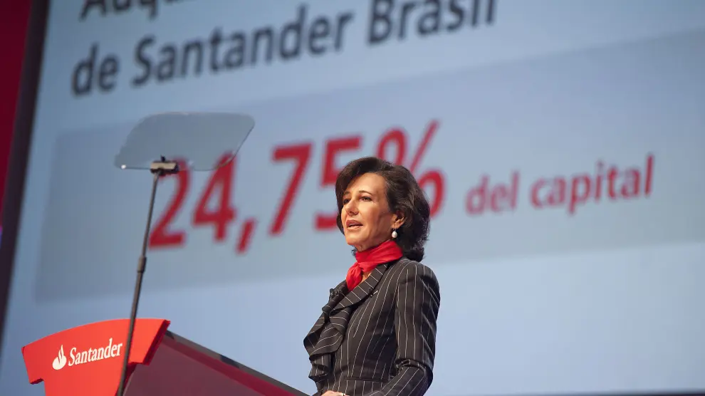 Ana Patricia Botín este lunes en su primera Junta de Accionistas