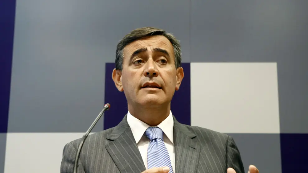 Antonio Pardo, presidente de la Diputación de Soria, en rueda de prensa