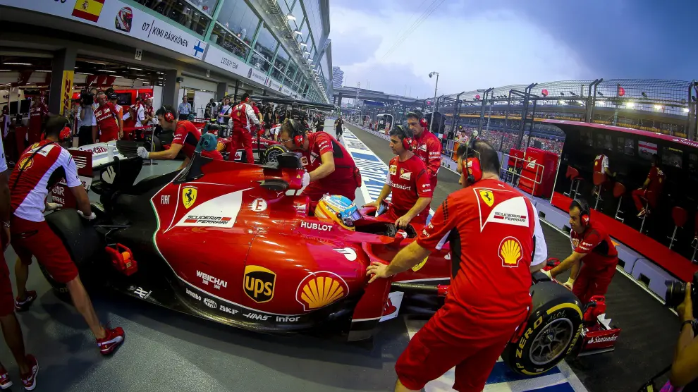 Alonso participa en los entrenamientos libres del Gran Premio de Singapur
