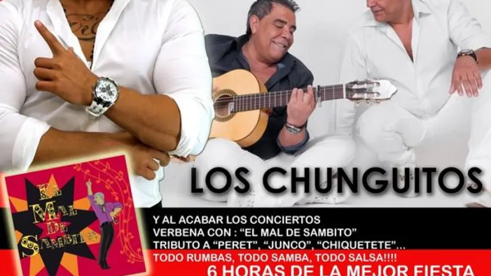 Los Chunguitos y Nyno Vargas en concierto en las fiestas del Pilar 2014