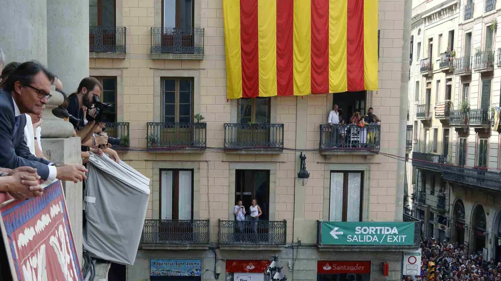 El presidente de la Generalitat de Cataluña, Artur Mas, durante la festividad de La Mercè.