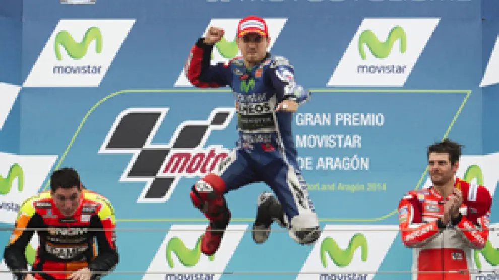 Jorge Lorenzo, tras ganar la carrera de Moto GP