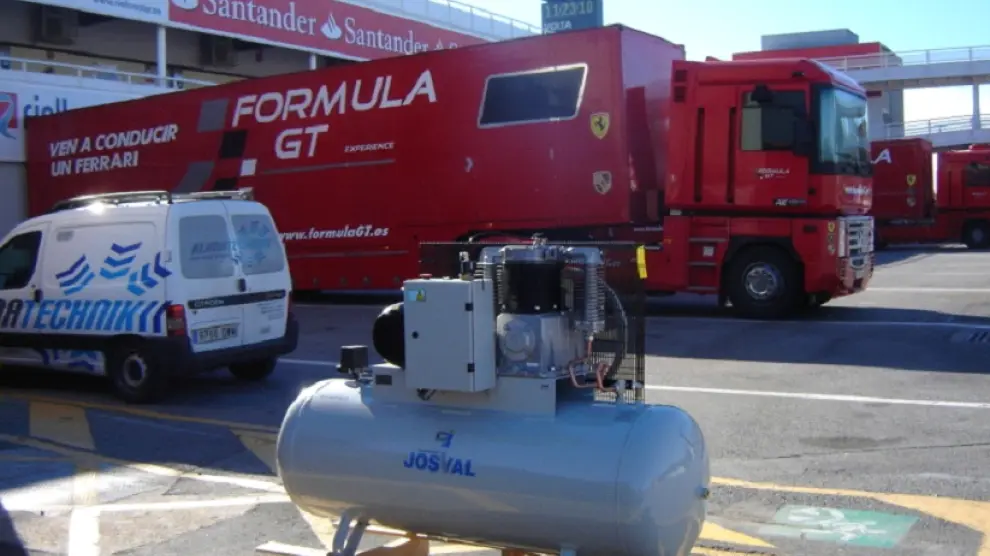 Compresor de pistón de la gama CLASSIC en el Circuit de Catalunya de Montmeló