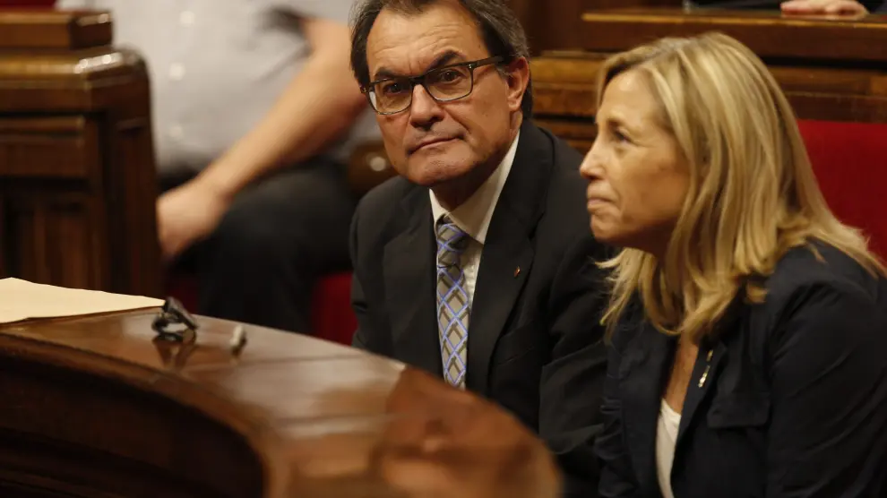 Artur Mas, este jueves en el Parlamento catalán