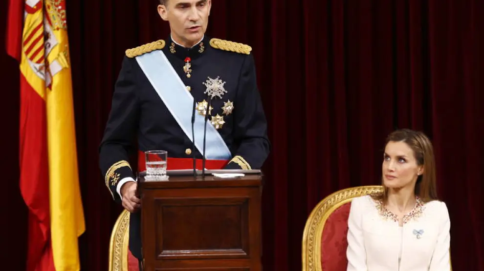 El discurso de Felipe Vi también estará en la sala junto al cetro y la corona