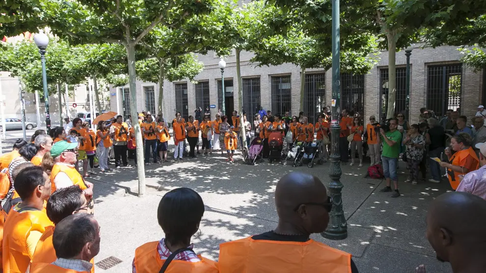 Imagen de archivo de una protesta de Marea Naranja por los retrasos del IAI