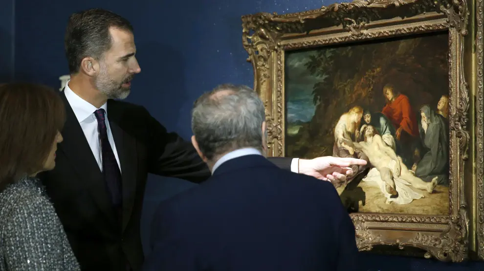 El rey Felipe junto a la alcaldesa de Madrid, Ana Botella