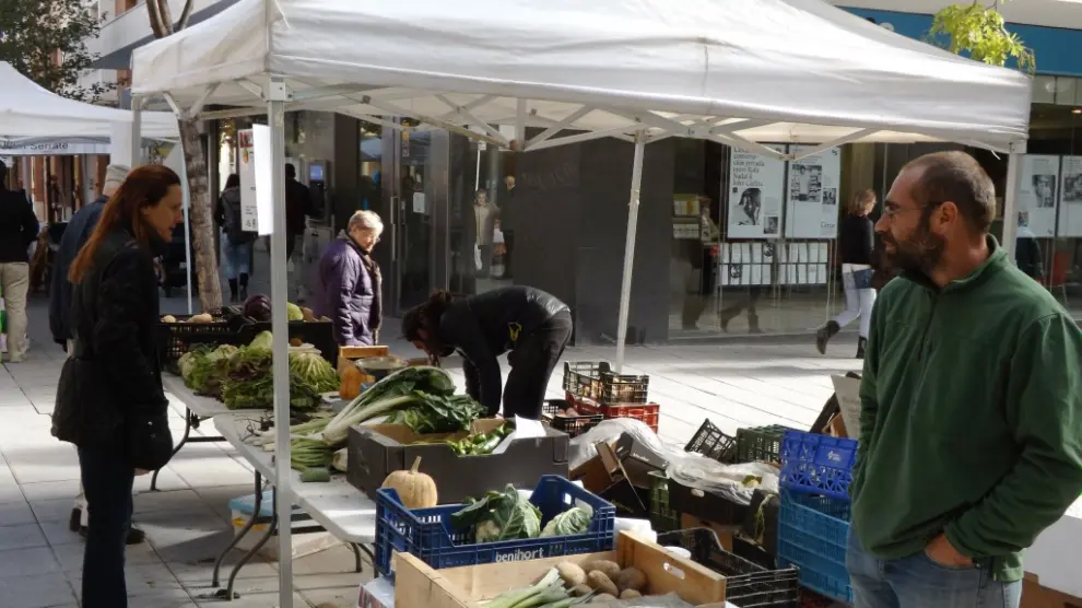 Mercado agroecológico en Huesca