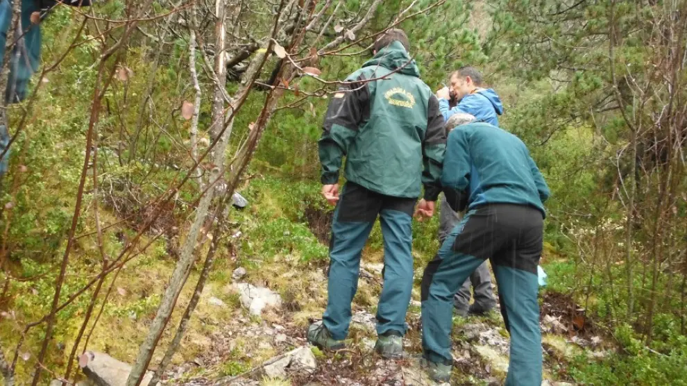 La Guardia Civil analiza los restos hallados en Peña Montañesa