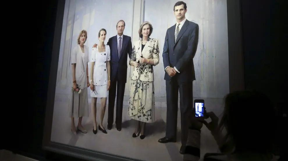 'La familia de Juan Carlos I', pintura de Antonio López, se expone por fin