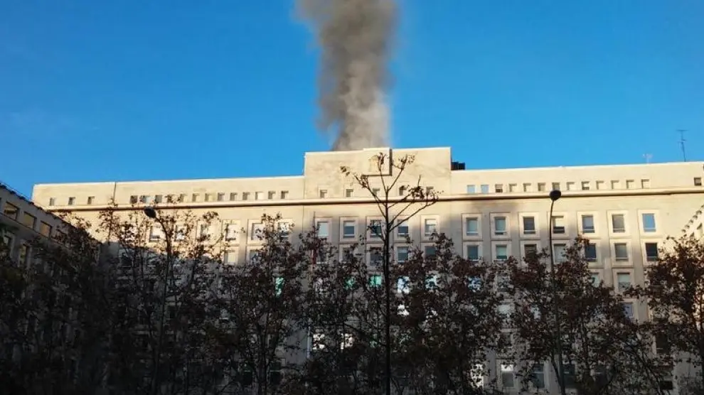 Incendio en el Ministerio de Defensa