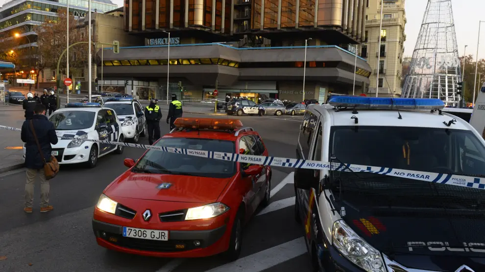La Policía ha acordonado las inmediaciones de la sede del PP en Génova