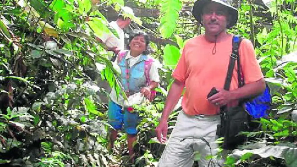 Julián Díez, en la selva peruana, donde trabaja con diferentes poblaciones.