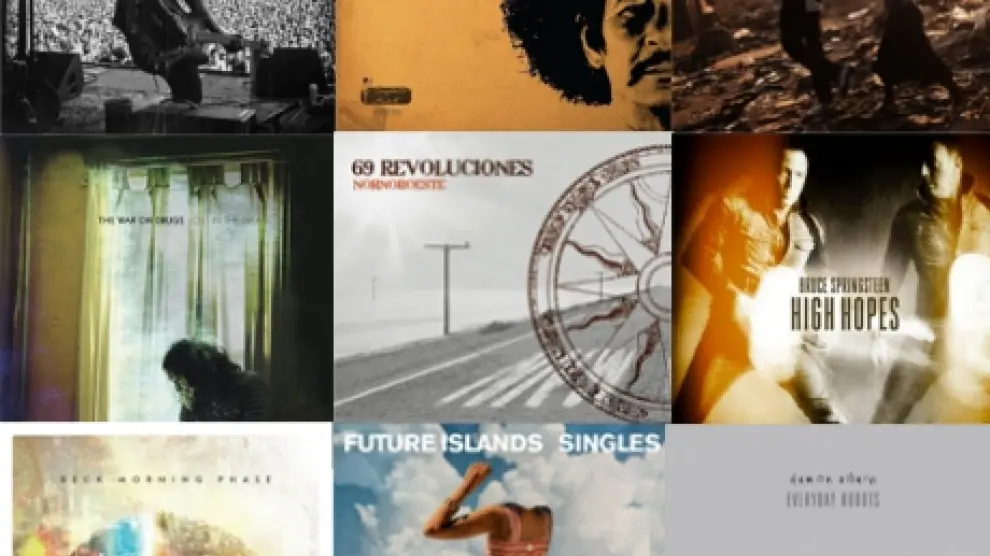 Carátulas de algunos de los mejores discos de 2014