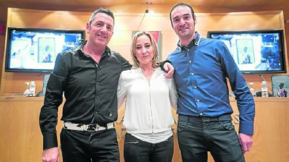 De izquierda a derecha: Eduardo Lolumo, Eva Berlanga y David Fernández.