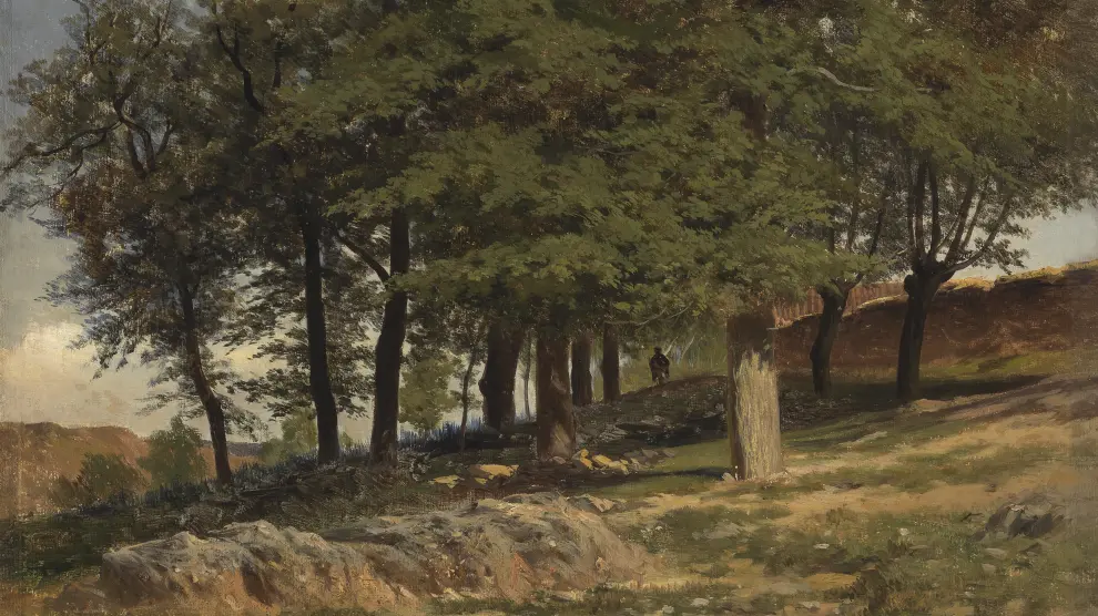 Un bosque del entorno del Monasterio de Piedra de Carlos de Haes, obra de 1857
