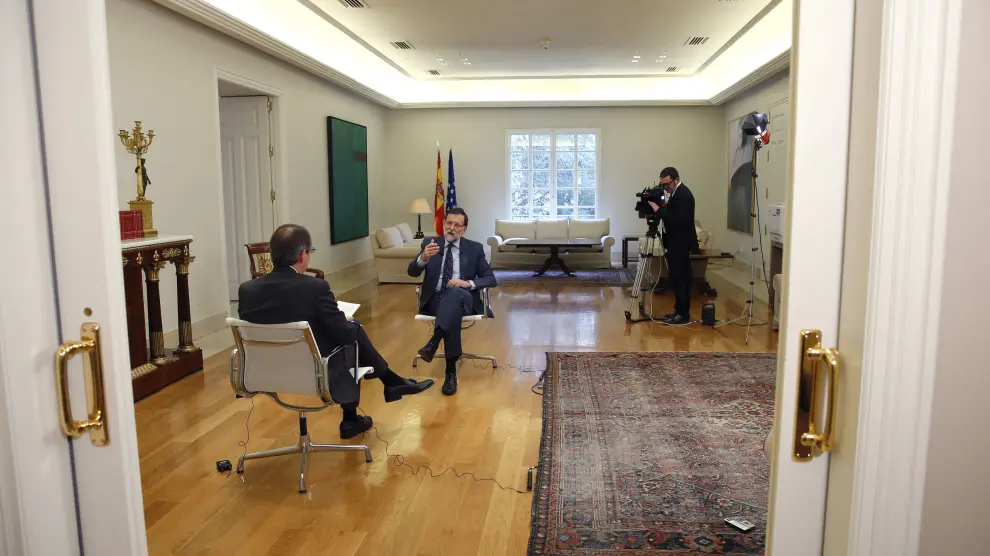Mariano Rajoy en una entrevista reciente con la agencia Efe