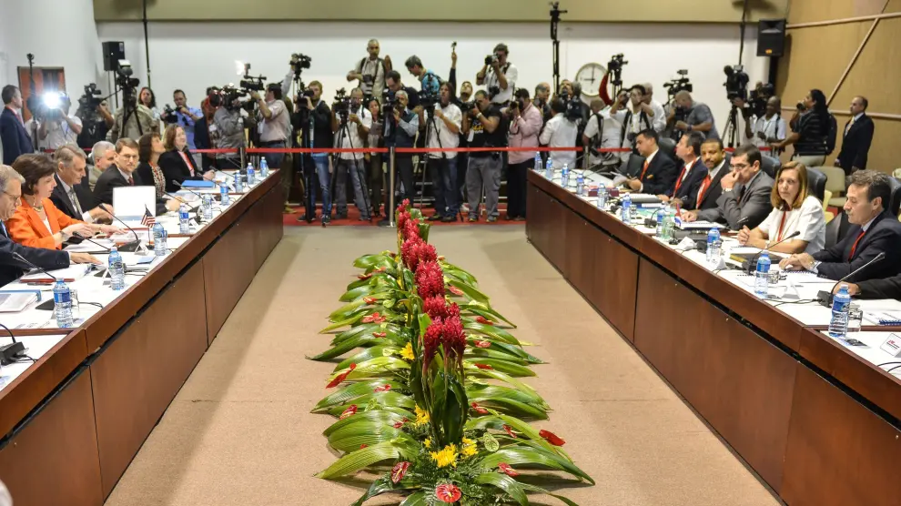 Primera sesión de las coonversaciones oficiales entre Estados Unidos y Cuba