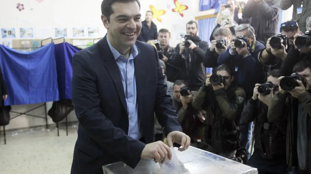 Alexis Tsipras vota en las elecciones