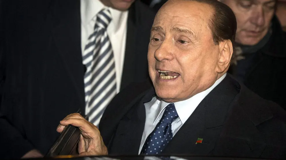 Berlusconi, el pasado jueves al salir de la sede de su partido