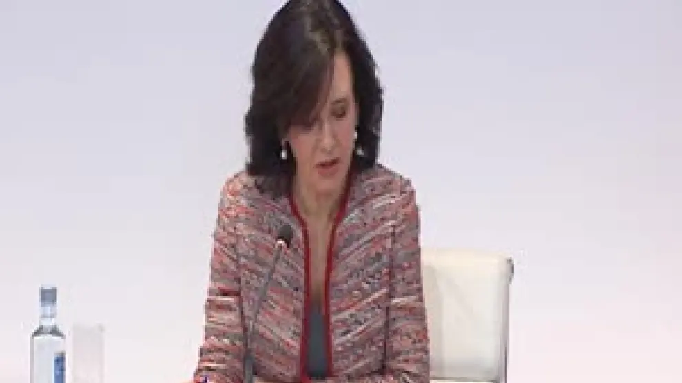 Ana Patricia Botín en la presentación anual de resultados del Banco Santander